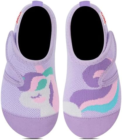 Kyopp Hausschuhe Kinder Mädchen Barfussschuhe Kindergarten Slippers Jungen | Rutschfest Pantoffeln, Atmungsaktiv Turnschläppchen, Weich Lauflernschuhe, Kleinkinder Schuhe, Barfuß H