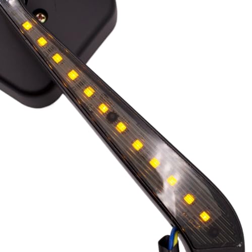 Rétroviseurs de moto avec clignotant intégré 8mm 10mm en pack de 2 pièces - 4
