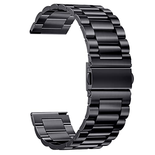 Zpjpplx 24Mm Metal Watch Band,For Hybrid Smartwatch Machine,Suunto 9/9 Baro/7/D5/Spartan Sport,Black #TOP8