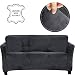 FinerFiber Anti-slip Couch Cover for Leather Couch + Extra 2 Insert Cushions +Throw Pillow Covers | Velvet High Stretch Strapless Couch slipcover | 1- Piece Sofa SlipCover for Furniture | Soft Durable