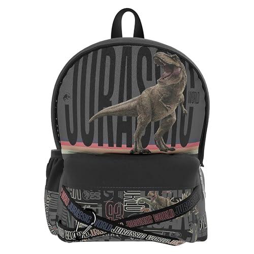 Jurassic World- Mochila juvenil, Adaptable a carro, Roar, Color gris, Producto oficial (CyP Brands)