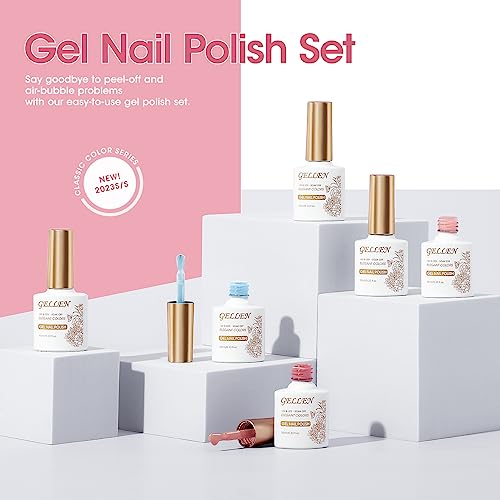 Set de esmaltes en gel GELLEN 6 colores tonos candy miniatura 5