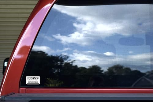 Image of StickerTalk Notice Audio and Video Recording Vinyl Stickers, 2.5 inches by 1.5 inches