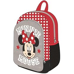 Maletin Escolar Minnie CERDÁ LIFE'S LITTLE MOMENTS Mochila Escolar de Minnie Mouse para Niña en Primaria Adaptable a Carrito, Espalda Ergonómica y Asas Ajustables, Material Unisex niños, Multicolor, Talla única