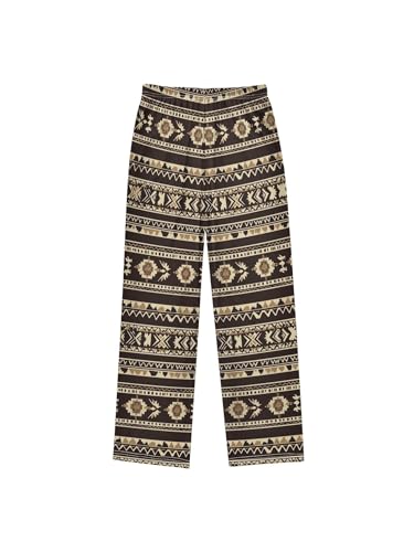 Aztec Brown Patterns Boys Pants for Kids Jogger Pants with Pockets S2
