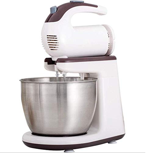 Elektrische Mixer Hand, Standmixer Teighaken Mit Eimer 3 Liter Edelstahl Rührschüssel 5-Gang-Mixer Küche Elektrische Mixer