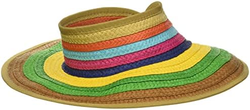 Striped Roll-Up Visor in Toyo Straw by San Diego Hat Company image 4