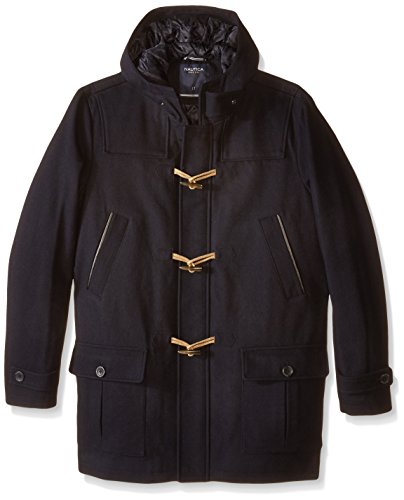 Image of Nautica Men's Wool Blend Peacoat - Double-Breasted Winter Coat, Regular, Big & Tall Sizes
