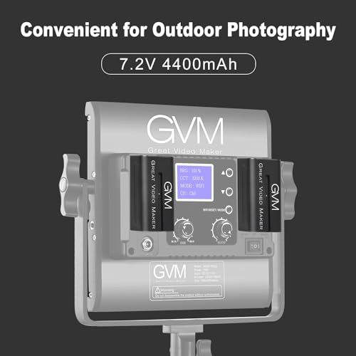 Image of GVM 2 Packs NP-F750 Replacement Batteries 7.2V 4400mAh with Dual Travel Chargers, Compatible with NP-F550 /570 /750 /770 /960 /970 /DCR /DSR /HDR /FDR /HVR /HVL Camera Camcorder LED Video Light Slider Monitor