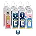 Cruise Luggage Tag Holder Zip Seal & Steel for Royal Caribbean & Celebrity Cruise (Clear - 8 Pack)