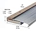 M-D Building Products 78600 5-5/8 in. x 1-1/8 in. x 36 in. Silver Adjustable Aluminum & Hardwood Threshold Kit - Versatile Solution for French and Exterior Doors
