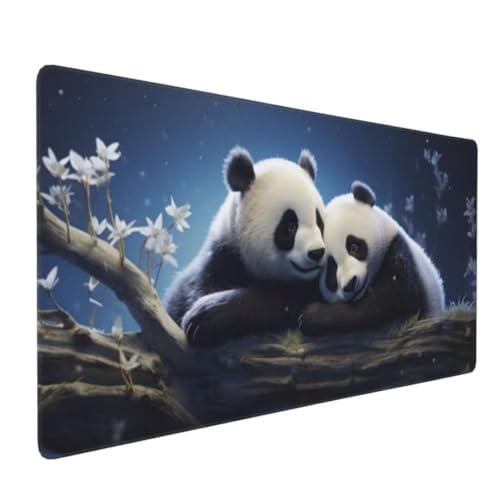 Tapis de souris panda XXL 800x400 mm imperméable et antidérapant MU84