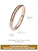 KeyStyle Rose Gold Bracelets Stretch Cuff Bangle for Women, High Polished Stainelss Steel Omage Chains Flexible Bangle Bracelet,Fit Wrist 6.25” – 8.25