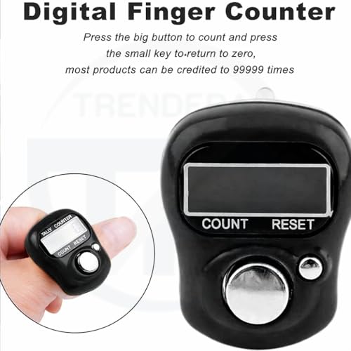 Counter for Chanting Mantra | Mini Hand Naam Jap Counter Tally Finger Ring Digital Electronic Head Counter Machine for Mantra Jaap, Cricket & Daily Use (2 Pcs-Random Color) (Mini Hand Tally Counter) 7 41RqiHKy QL