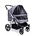 Kinderwagen für kleine mittelgroße Hunde Katze 4-Rad Kinderwagen Faltbar Kinderwagen mit Federungssystem/Link-Bremse/Eine Hand Falten max. Laden von 100 LBS (Color : Grey)