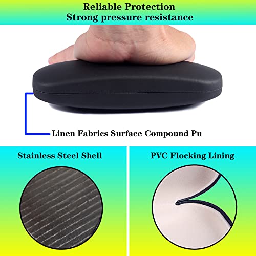Image of ADBGV 3Pcs Unisex Hard Shell Eyeglasses Cases, Protective Case For Glasses,Sunglasses Case with Cleaning Cloth