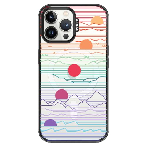Coque iPhone 13 Pro Max MagSafe MOSNOVO antichoc motif coucher de soleil