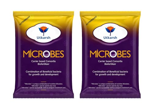 Image of Utkarsh Microbes (Carrier Based Consortia Biofertilizer - Azotobacter, Acetobacter, Rhizobium, Phosphorus Solubilizing Bacteria PSB, Potassium Mobilizing Bacteria KMB) (1.8 Kg; Pack of 2 of 900 gm)