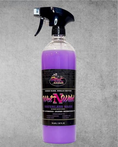 Street Juice Products Wet N Wild WNW-32 Waterless Car Wash Detailer Spray for Car Detailing Safe for Cars, Trucks, Motorcycles, Boats, RVs & More, 32 fl oz