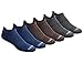 Dickies Dri-Tech No Show Brown/Blue/Grey Marl Men's Shoe 6-12; Sock 10-13