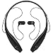 SUFUM Bluetooth Headphones Wireless Neckband Headsets 4.0 Music Stereo Sports/running Headset for Apple iPhone iPad iPod Samsung Android Smart Phones And Other Bluetooth Device(Black)