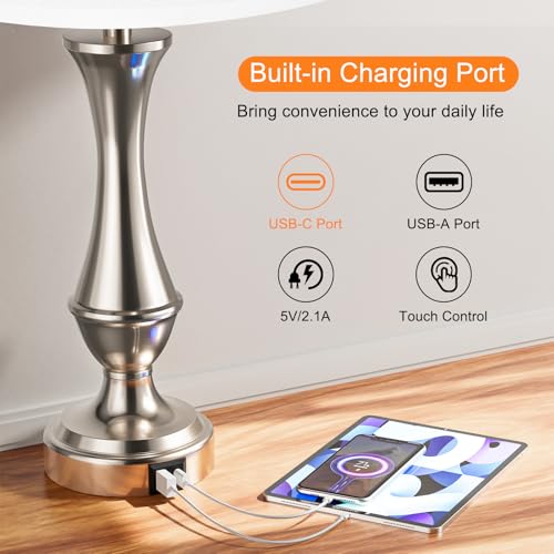 Seealle LAMP 0407123 Touch Lamps For Bedrooms Set Of 2 - Nightstand Table Lamp thumb #3