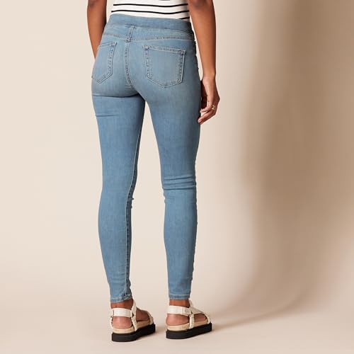 Image of Amazon Essentials Women's Skinny Fit Mid-Rise Stretch Pull-On Jegging with Pockets - Discontinued Colors