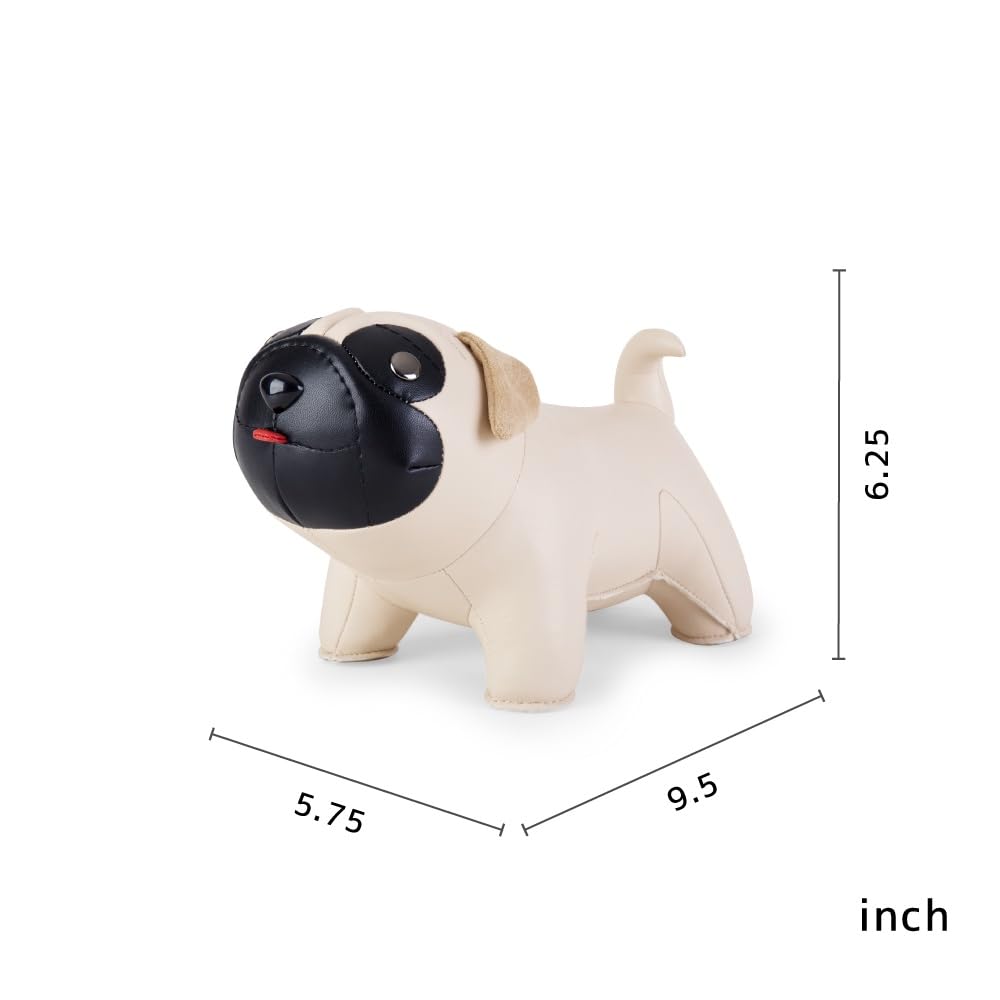 Amazon.com: zü​ny Zuny Bookend Pug, Leather Bookends for Shelves
