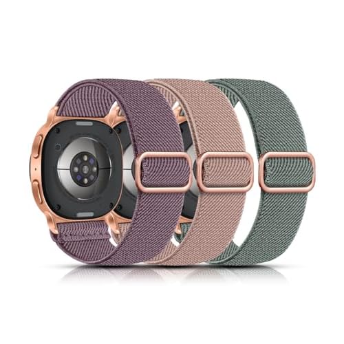 Lerobo Elastic Bands Compatible with Samsung Galaxy Watch 8 7 6 5 4 40mm 44mm/Galaxy Watch 8 Classic 6 4 Classic 43mm 47mm 42mm 46mm/5 Pro Band 45mm/Active 2,3 Pack 20mm Adjustable Nylon Spo