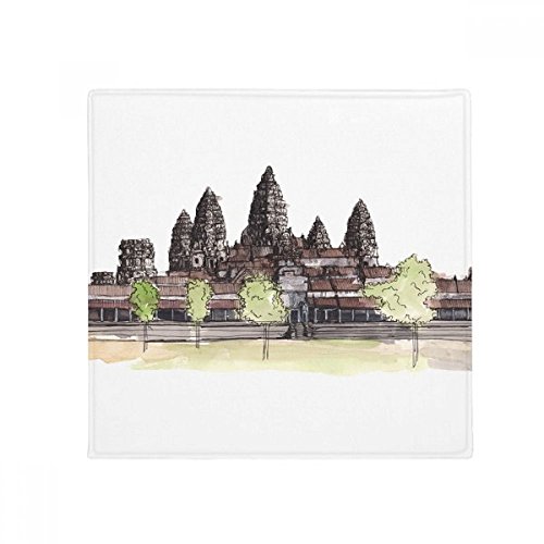 Tapis de sol Angkor Wat idée cadeau originale multicolore 50x50 cm