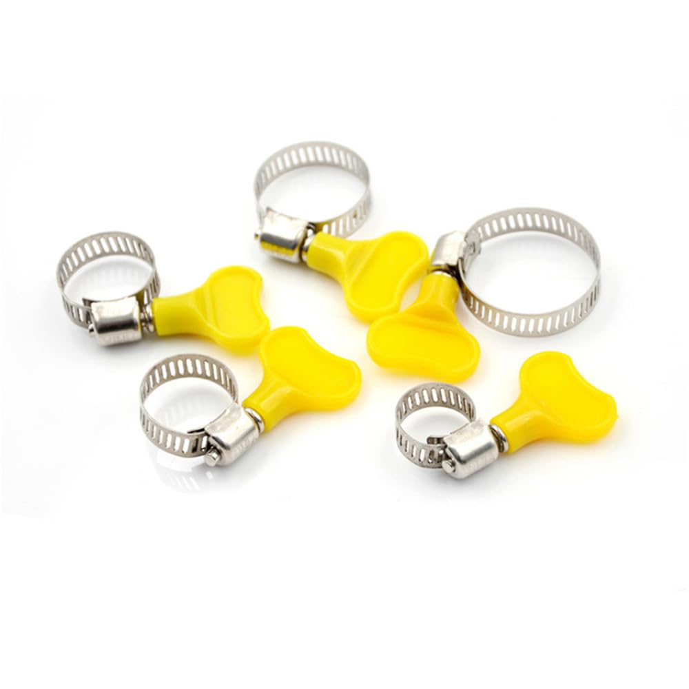 UTYP 100 pièces collier de serrage pour tube poignée en plastique collier de serrage papillon en acier inoxydable, 19,29mm