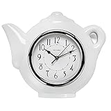 Park Madison Teapot 9 Inch Quality Quartz Battery Operated 3-D Easy to Read...