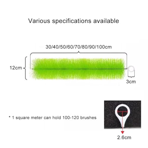 Kit de cepillos para filtro de estanque, acero inoxidable 60cm 20 pzas miniatura 3