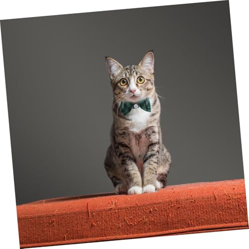 Collar para gato ajustable Yardwe con cascabel y lazo elegante pack de 3 piezas 6