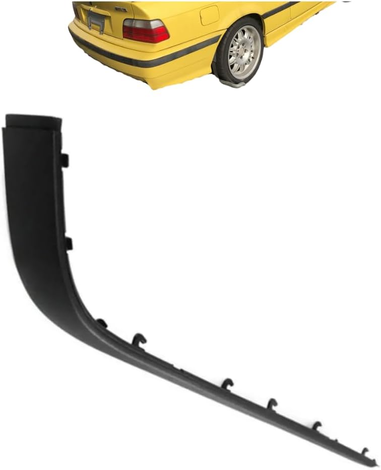 Rear Bumper Trim Moulding Set (3-Piece) Compatible with BMW E36 3 Series M3 / M-Tech (1990–1999) – Exterior Bumper Restoration Part (Rear Right Bumper Trim Moulding)