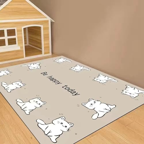 ペット用カーペット 可愛い柄 ペットマット pvc PU革 防水 防汚 拭ける 大判 トイレシート 下敷き 噛む予防 床暖房対応 床保護 漏れ防止 ケージ用 繰り返し使える フリーカット 50*80cm
