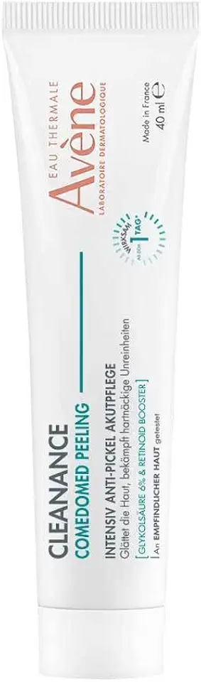 Avène Cleanance Comedomed Peeling Creme Acelerador Antiacne com Ácido Glicólico + Retinaldeído que Estimula Renovação Celular, Reduz Espinhas e Marcas de Acne e Refina a Textura da Pele, 40ml