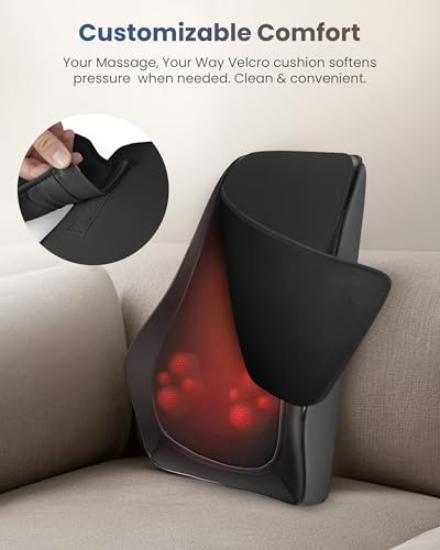 COMFIER Masajeador cervical con calor, masajeador shiatsu, masajeador de espalda amasador 4D, alivio del dolor muscular de cuello, espalda, piernas, regalos para hombres, mujeres - imagen 8