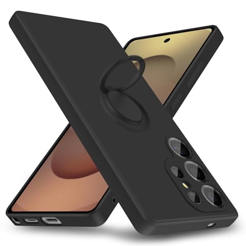 Galaxy S25 Ultra �p�P�[�X TPU �ϏՌ� �����O �V���R���P�[�X ���^ �\�t�g �S�ʕی�J�o�[ �w��h�~ �����O�t�� �X�^���h�@�\ �ԍڃz���_�[�Ή� 360°��] �����Y�ی� �X�g���b�v�z�[���t�� �X���� �y�� ���ϖh�~ �h�o �M�����N�V