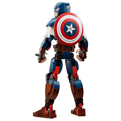 Marvel Personaggio di Captain America, Giocattolo da Esposizione, Supereroe da Costruire con Scudo, Regalo di Compleanno per Bambini e Bambine da 8 Anni in su, Collezione Avengers 76258 - Lego - Immagine 3