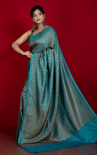 Bengal looms India Weaves of Elegance banarasi silk saree in katan silk – image 3