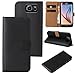 Produktbild LBH Handyhülle für Samsung Galaxy S6 mit Karten- und Geldfach Smartphone Hülle mit Standfunktion Flip Case Wallet Schutzhülle Magnetverschluss Schwarz