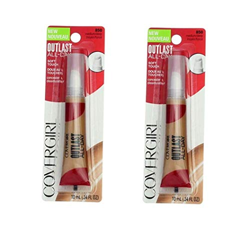 Pack of 2 CoverGirl Outlast All-Day Soft Touch Concealer, Medium/Deep 850 Pack of 2 CoverGirl Outlast All-Day Soft Touch Concealer, Medium/Deep 850
