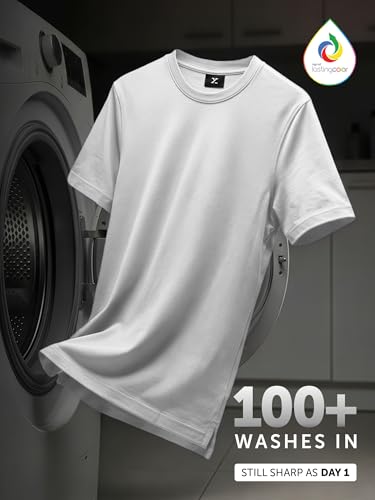Image of XYXX Men's Iconique Solid Supima Cotton Slim Fit T-Shirt | Super Soft Half Sleeve Tshirts with Superior Colour Retention