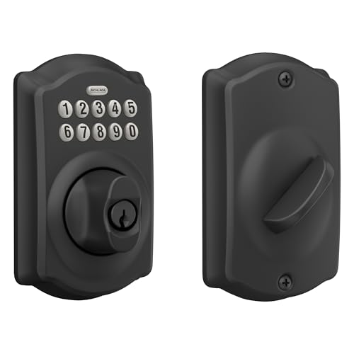 Schlage BE365 CAM 622 Keypad Electronic Deadbolt, Matte Black cover
