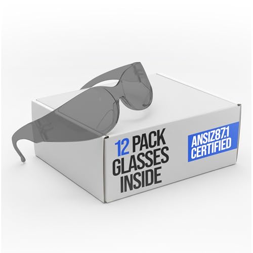 RUGGED BLUE - Bifocal Safety Glasses | Ansi Z87.1 Certified | Safety Glasses With Readers 2.0 | Scratch-Resistant Lenses | Impact-Resistant Eye Protection | Reading Goggles | 12 Pack - Gray Lens