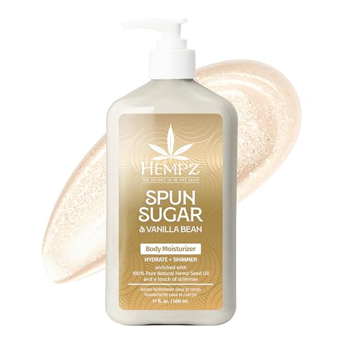 Hempz Spun Sugar & Vanilla Bean Body Lotion, Hydrating Moisturizer for Body, Hand & Feet 17 fl.oz.