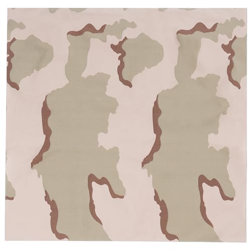 Rothco Large Camo Bandana - Multi-Use Camouflage Headwear for Every Occasion - 27 inch x 27 inch, 6-Color Desert Camo