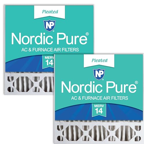 Image of Nordic Pure 20x20x5 Honeywell /Lennox Replacement MERV 14 Air Filters 2 Pack | Actual Size: 19 5 /8 x 19 7 /8 x 4 3 /8 Made in USA, Pro Strength HVAC Filtration, Fine Particles, Dust, Pollen & Pet Dander