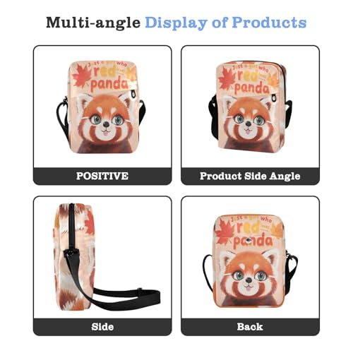 Just A Girl Who Loves Red Panda messenger bags Crossbody Small Bag For Women Woman Shoulder Handbags Adjustable Strap for Travel Shopping4